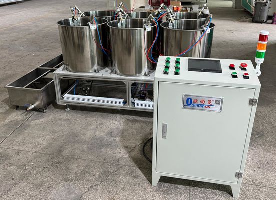 Система 6-позиционного вращающегося покрытия для формованной целлюлозной пищевой упаковки - единообразное управление толщиной пленки