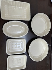 Покрытие волокнистой чаши для лотка для высокотемпературной водо- и маслостойкой шестистанционной машины для спин-покрытия для бамбуковой бумаги и сахарного тростника