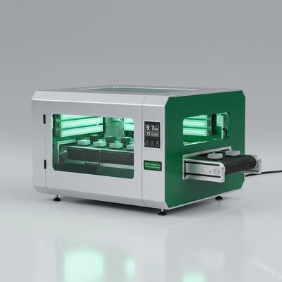 Машина энергосберегающей лампы 9.7KW УЛЬТРАФИОЛЕТОВАЯ леча, машина приведенная зеленого цвета 15m/Min ультрафиолетовая