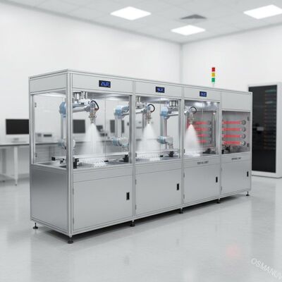 Прецизионная ультразвуковая линия распылительного покрытия с многопозиционным распылением и контролем температуры и влажности