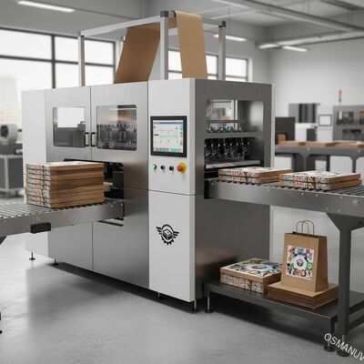 Высокоскоростной однопроходный цифровой принтер для печати коробки пиццы и бумажных пакетов - настраиваемая производственная линия