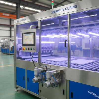 Доска силиката кальция управлением PLC лакировочной машины брызг ультрафиолетового света доски 388kw MDF леча