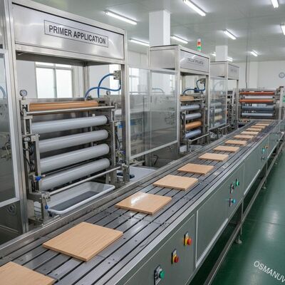 Линия многоступенчатого роликового покрытия для декоративных отделок - Пример и верхнее покрытие
