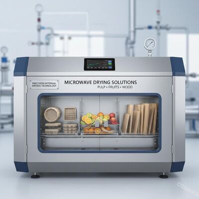 Настраиваемые микроволновые решения для сушки: прецизионная внутренняя сушка для формования целлюлозы, фруктов и деревянных панелей