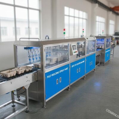 Пульпируйте отливая в форму производственную линию краски для пульверизатора, машину 380V 50HZ Coater пятна ультрафиолетовую