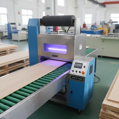 УЛЬТРАФИОЛЕТОВАЯ одиночная лакировочная машина 5 крена 5KW - 20m/min для древесины