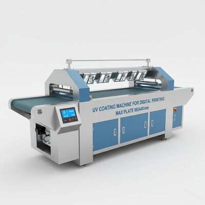 УЛЬТРАФИОЛЕТОВАЯ лакировочная машина для цифров печатая плиту 0.1M/Min 4KW W2440mm Макс