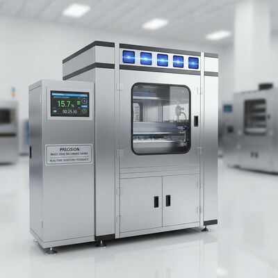 Прецизионный многозоновый микроволновой сушильщик с обратной связью влаги в режиме реального времени для высококачественного формования целлюлозы