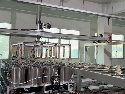 Precision 24-Station Spin Coating System for Pulp Molding with 360° Uniform Coverage, ≥90% Transfer Efficiency, and Customizable Coating Parameters