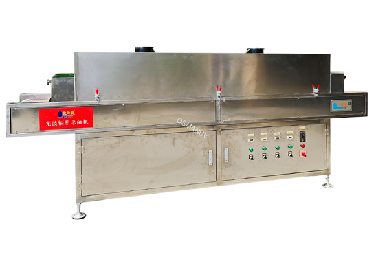 High-Intensity UV-C Tunnel Sterilizer for Transparent Food Packaging