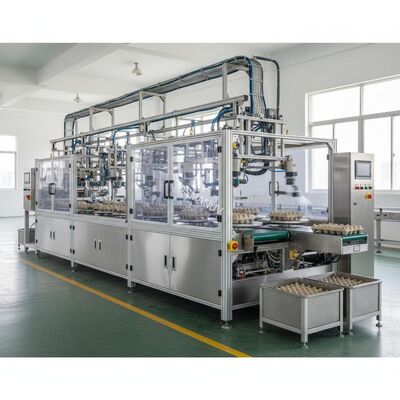 24-Station High-Speed Spin Coating Line for Pulp Molded Packaging