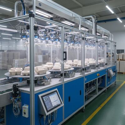 High-Speed Automatic Rotary Coating Line for Pulp Molded Food Packaging and Industrial Packaging Interior Coatings
